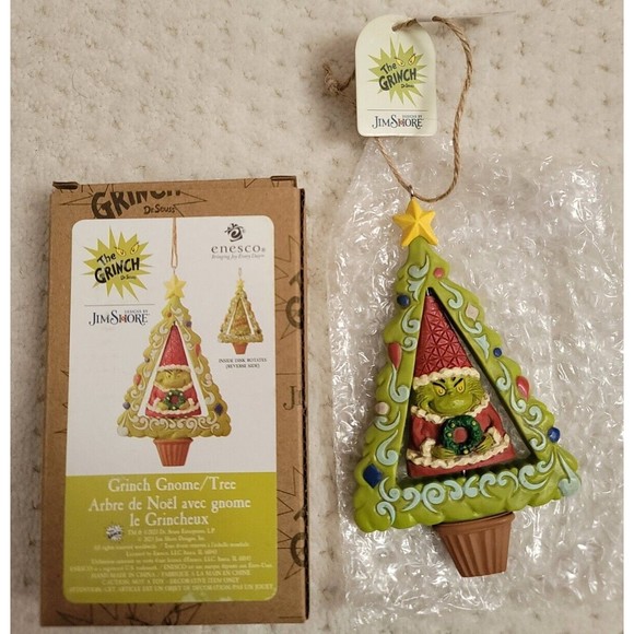 NWT Jim Shore Grinch Gnome Grinchmas Rotating Hanging Tree Ornament - Picture 2 of 6